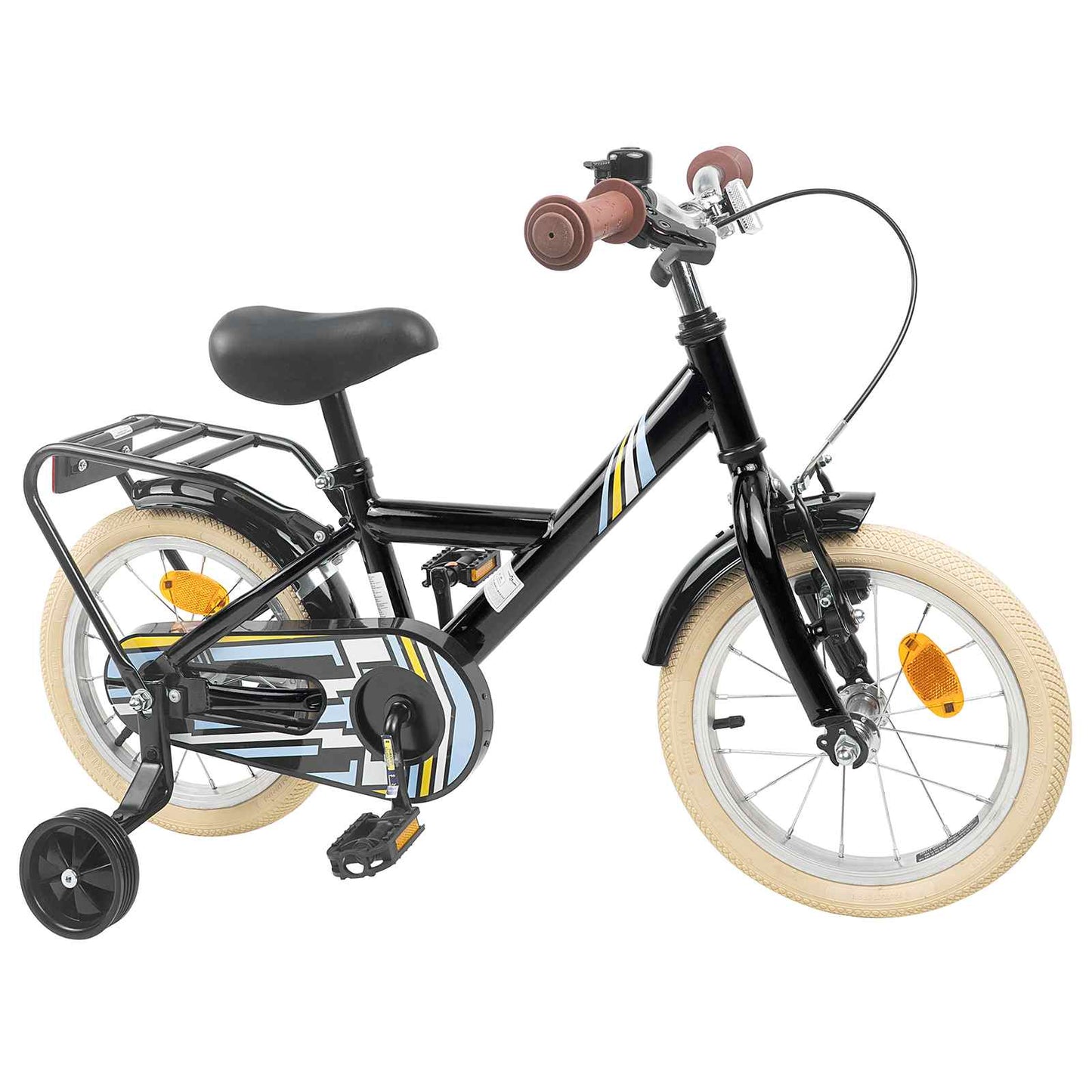 Børnecykel 14 tommer anbefalet til 3-5 år gammel Sort
