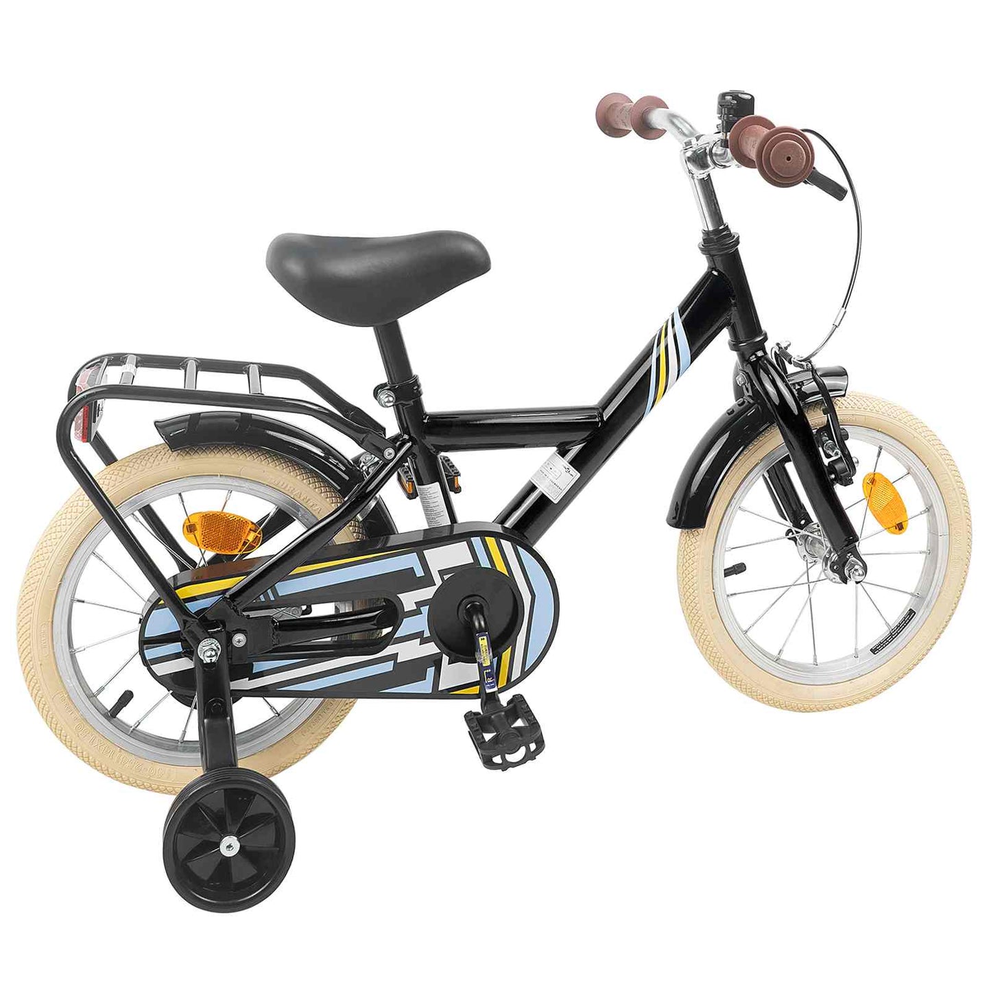 Børnecykel 14 tommer anbefalet til 3-5 år gammel Sort