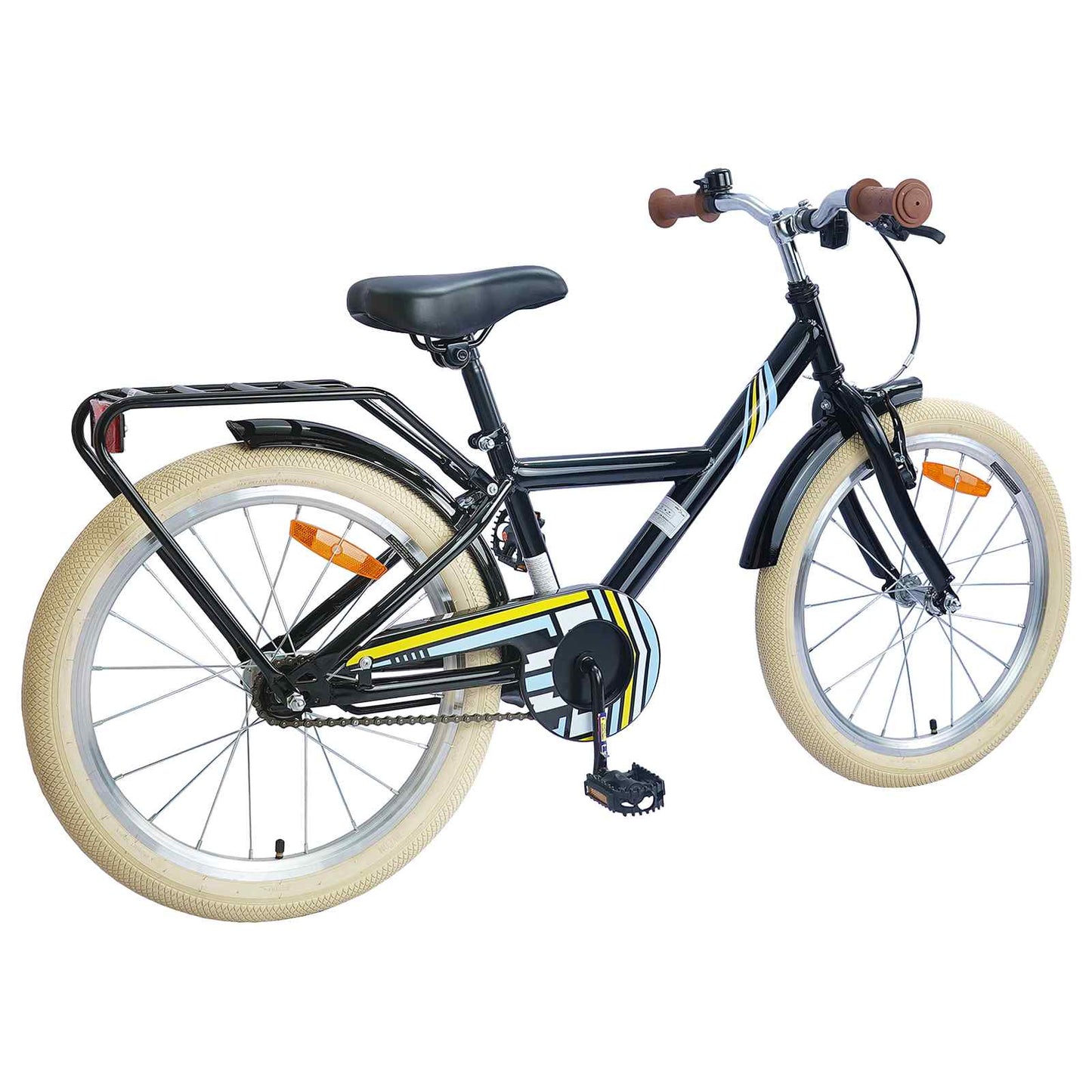 Børnecykel 24 tommer til 8-12 år Sort