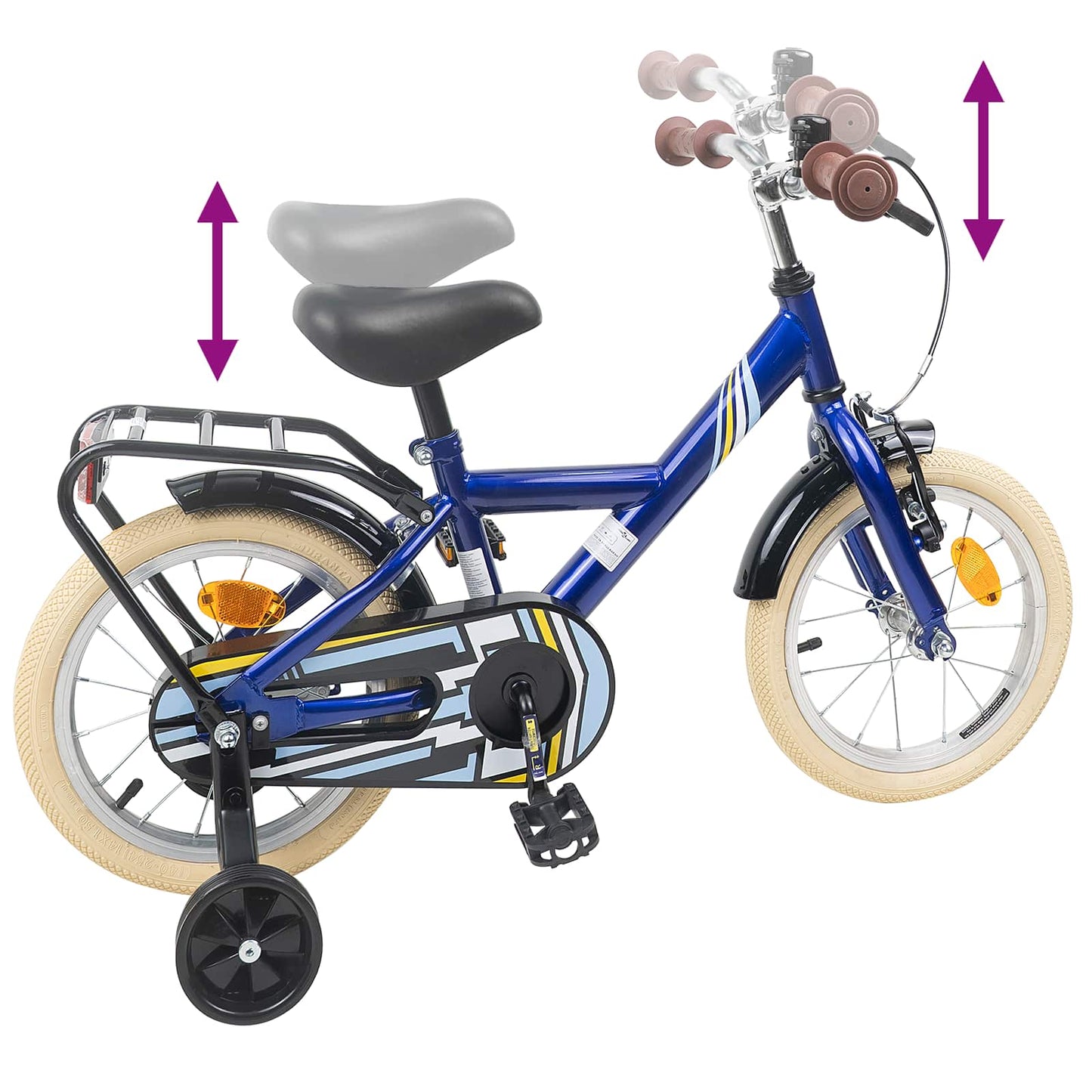 Børnecykel 12 tommer til 2-4 år gamle Mørk blå