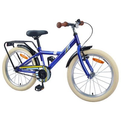 Børnecykel 18 tommer til 5-7 år gammel Mørk blå