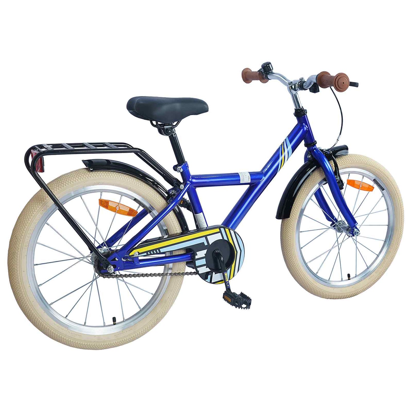 Børnecykel 18 tommer til 5-7 år gammel Mørk blå