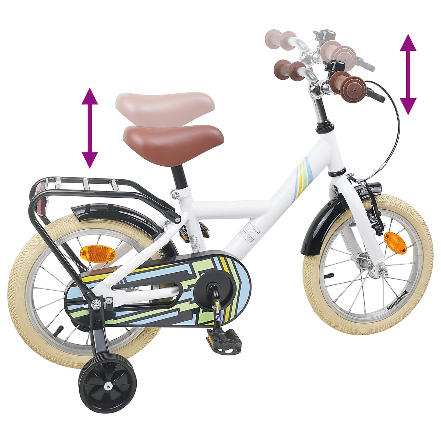 Børnecykel 12 tommer til 2-4 år gamle Hvid