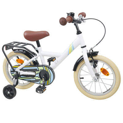 Børnecykel 14 tommer anbefalet til 3-5 år gammel Hvid