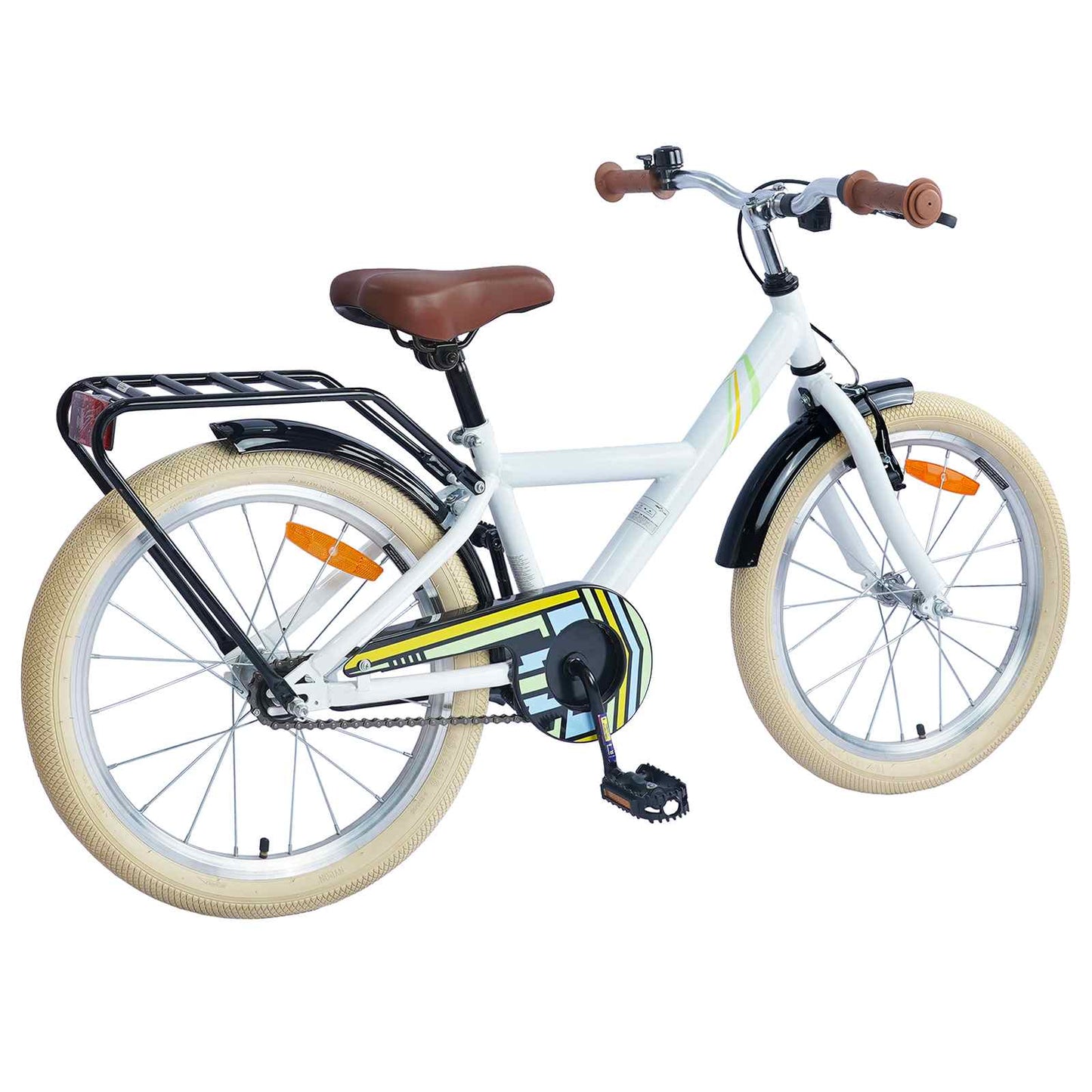 Børnecykel 20 tommer til børn i alderen 6-11 år Hvid