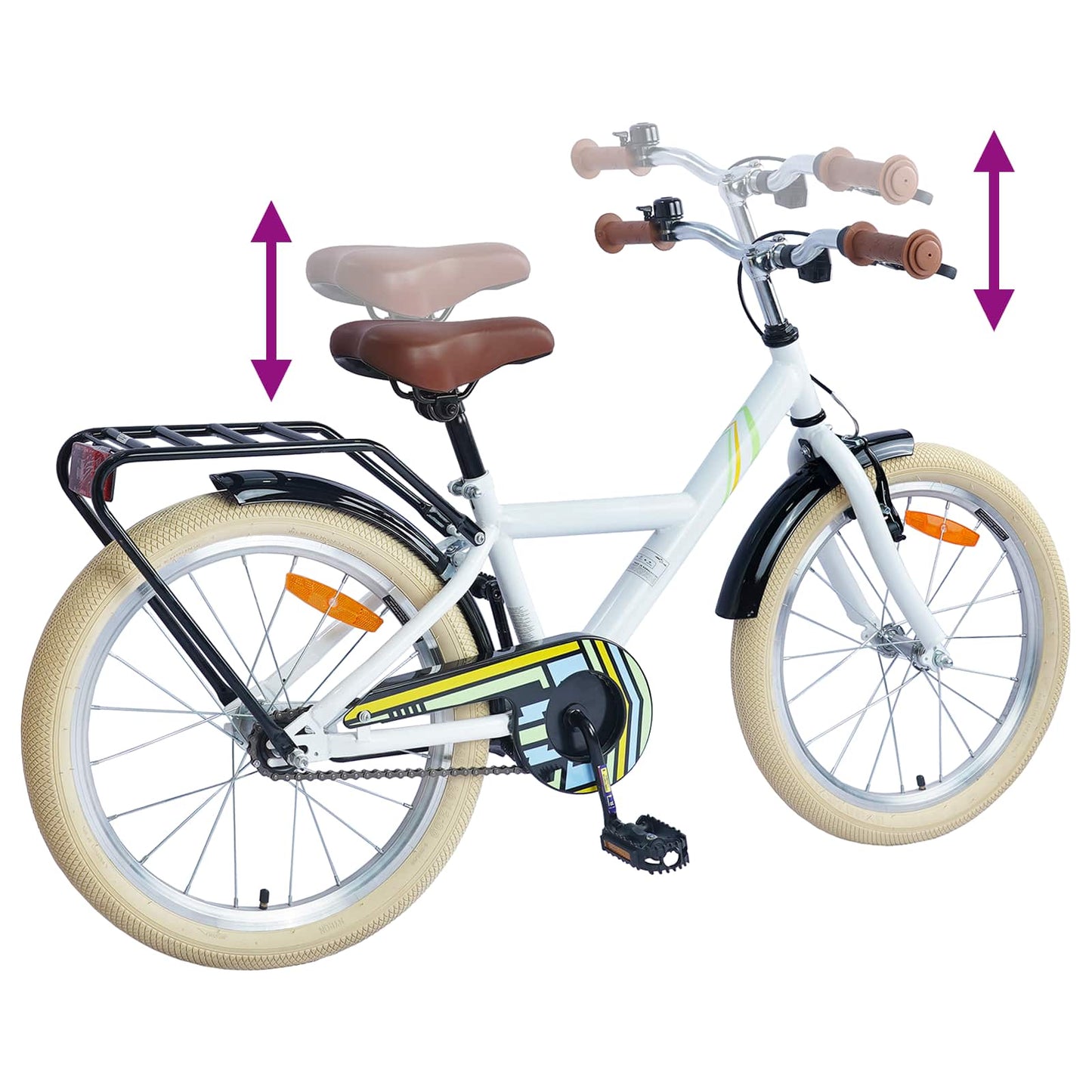 Børnecykel 24 tommer til 8-12 år Hvid