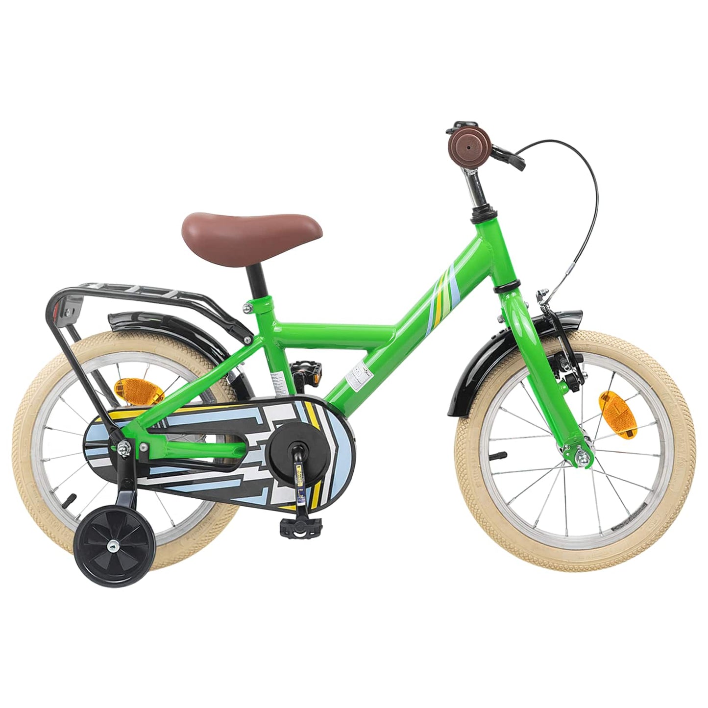Børnecykel 14 tommer anbefalet til 3-5 år gammel Grøn