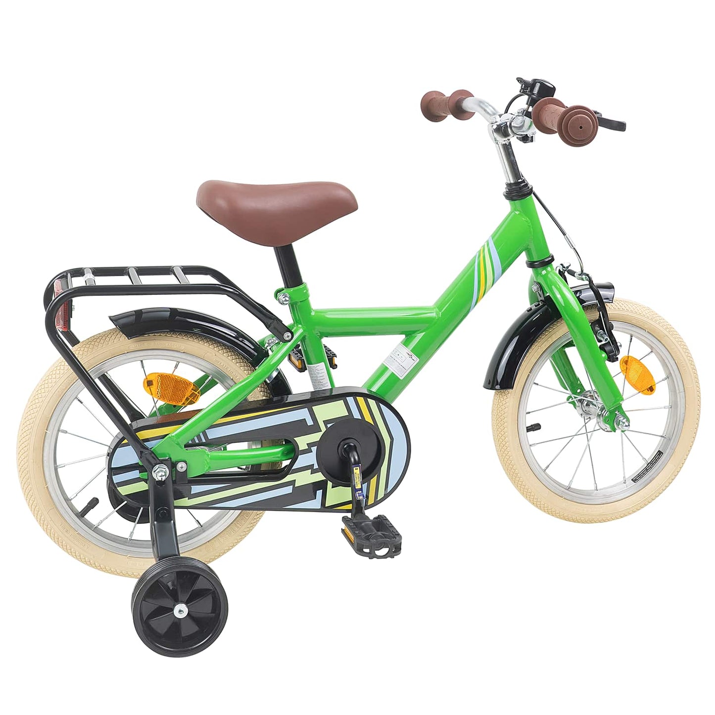 Børnecykel 16 tommer til 4-6 år gamle Grøn