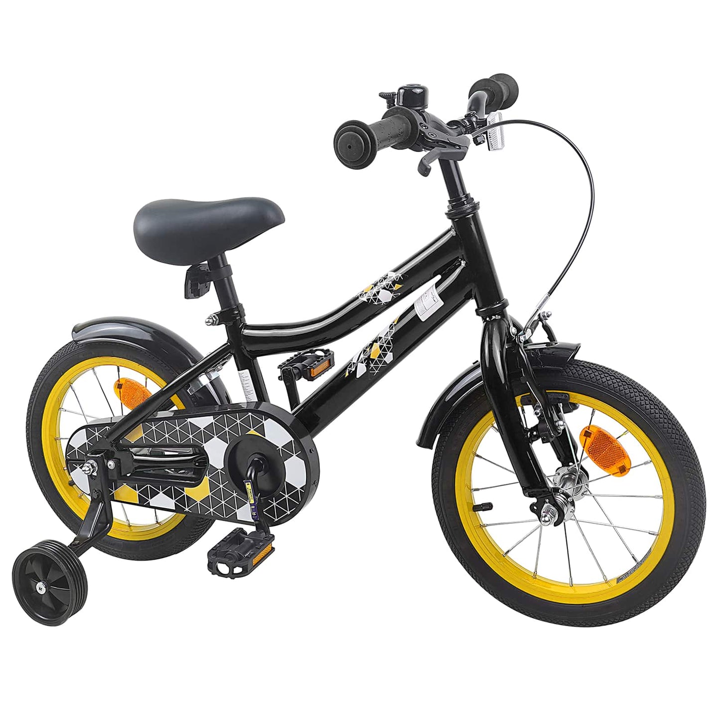 Børnecykel 12 tommer til 2-4 år gamle Sort