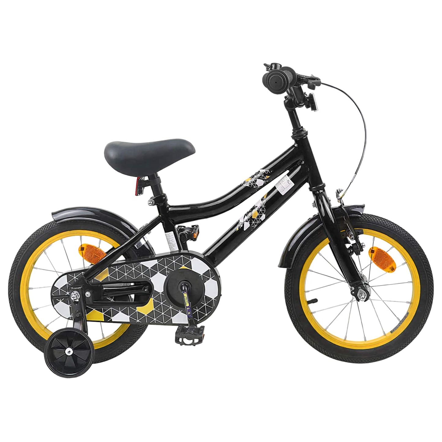 Børnecykel 12 tommer til 2-4 år gamle Sort