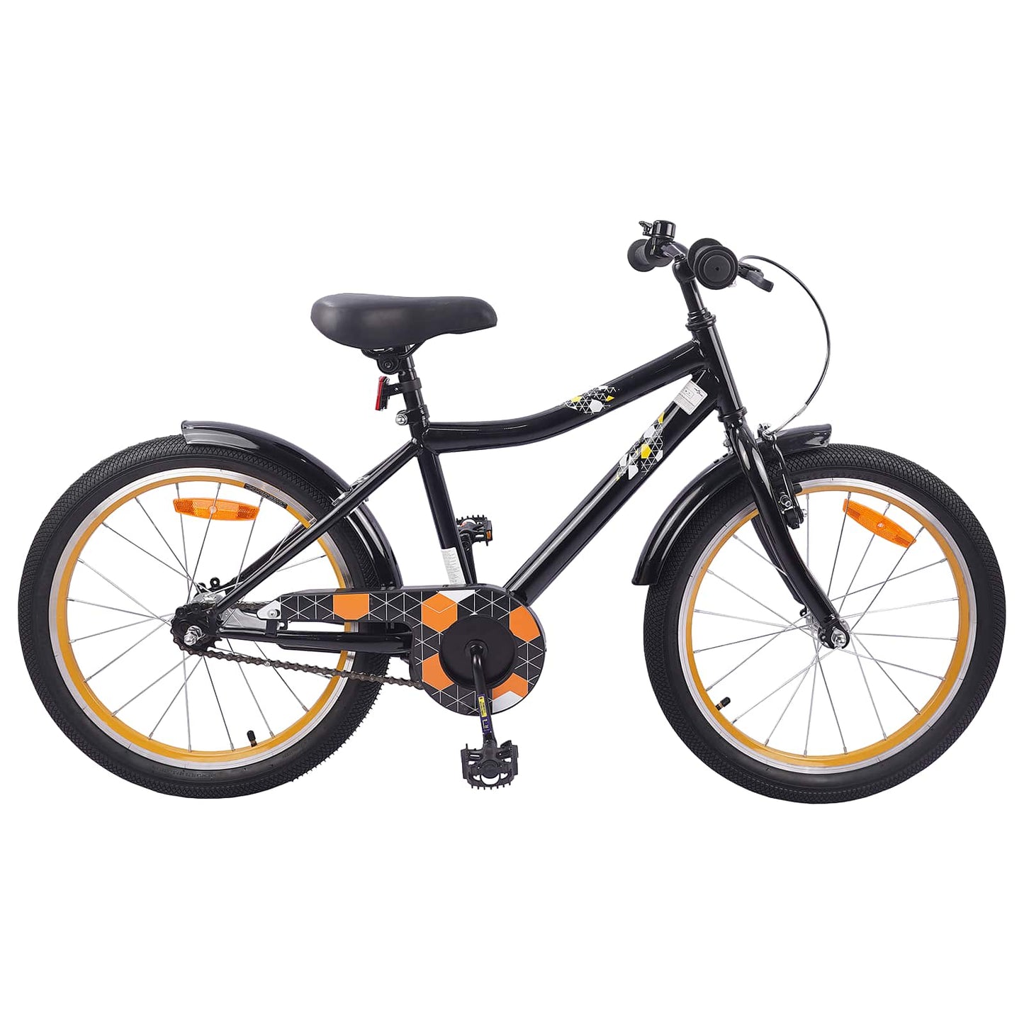 Børnecykel 20 tommer til børn i alderen 6-11 år Sort