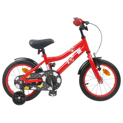 Børnecykel 14 tommer anbefalet til 3-5 år gammel Rød