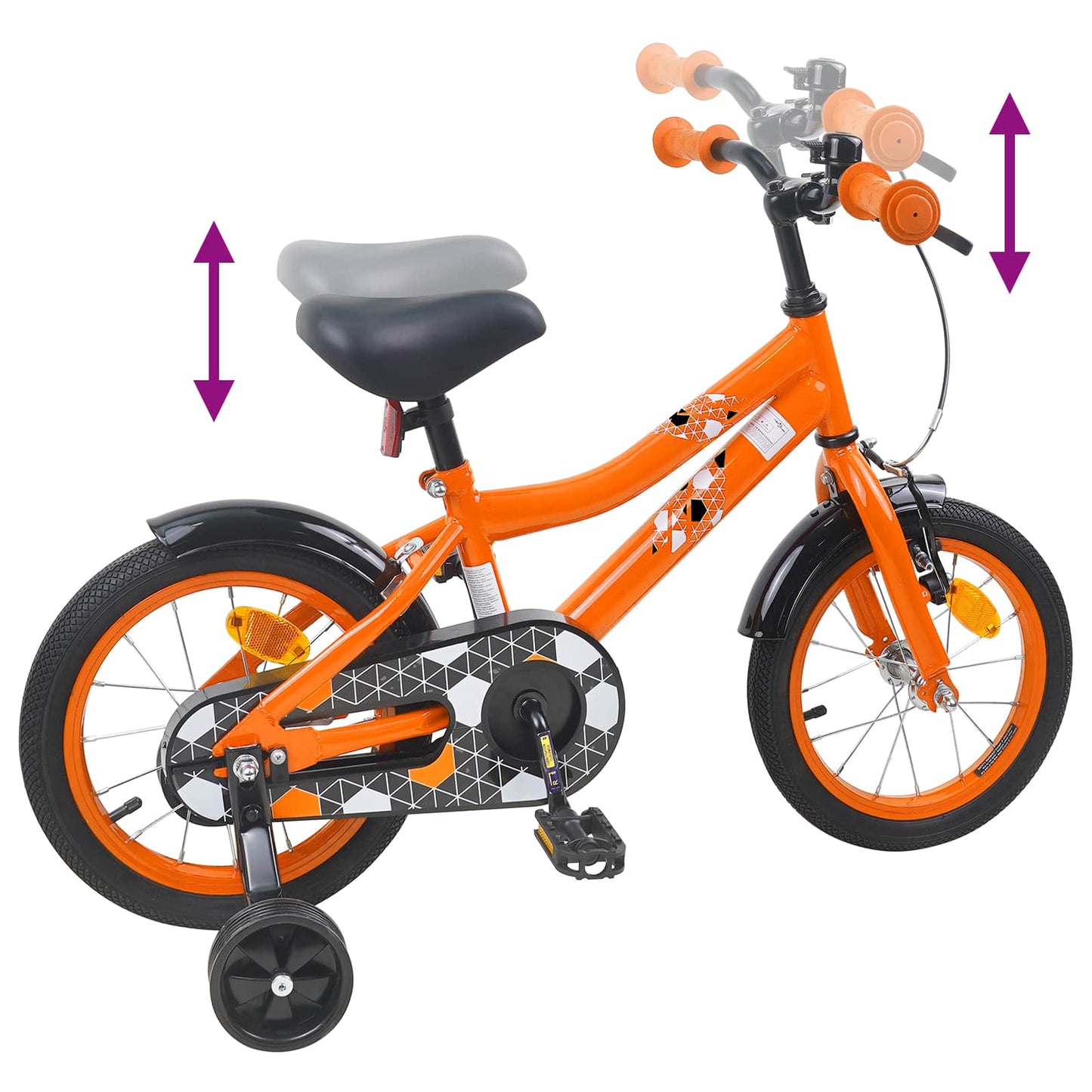 Børnecykel 12 tommer til 2-4 år gamle Orange