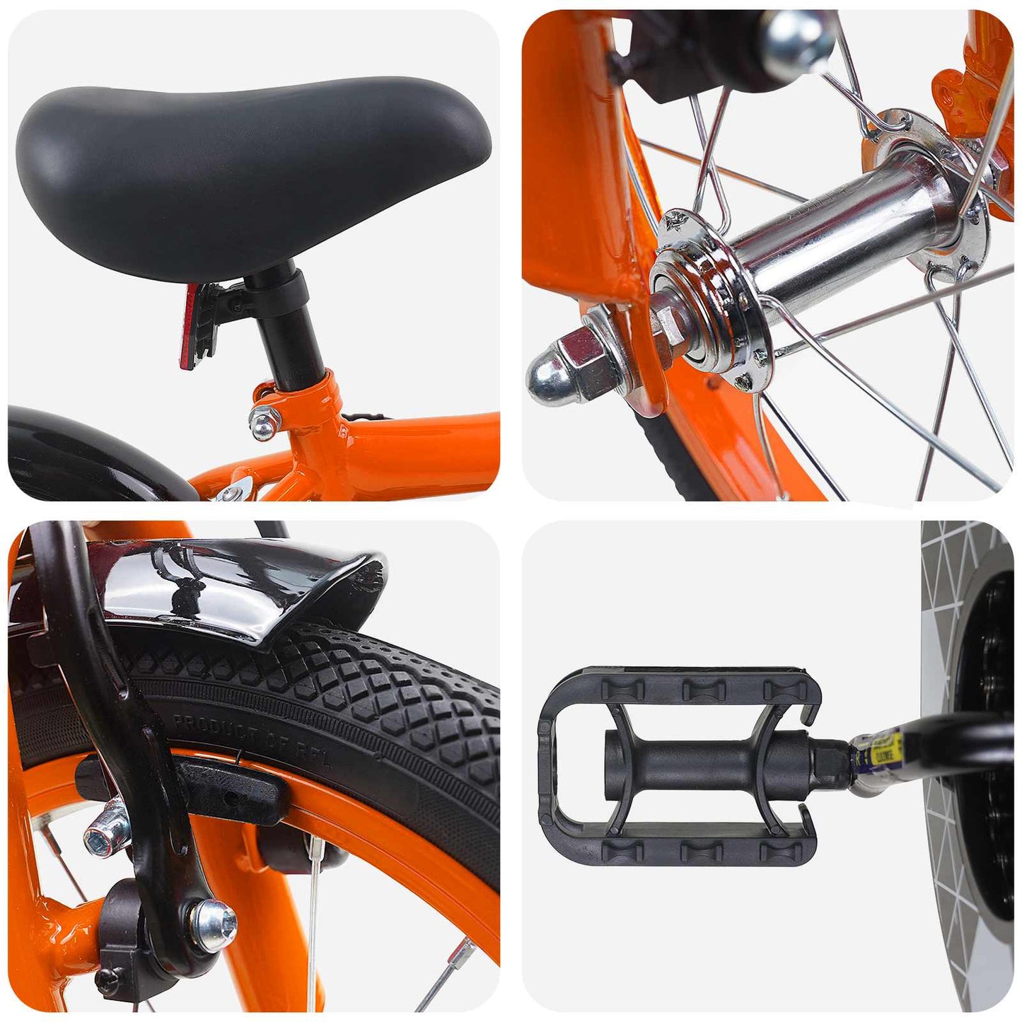 Børnecykel 14 tommer anbefalet til 3-5 år gammel Orange