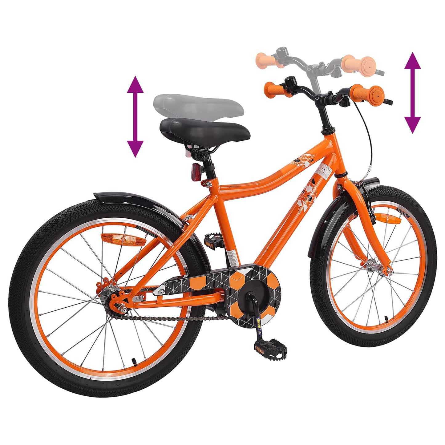 Børnecykel 20 tommer til børn i alderen 6-11 år Orange