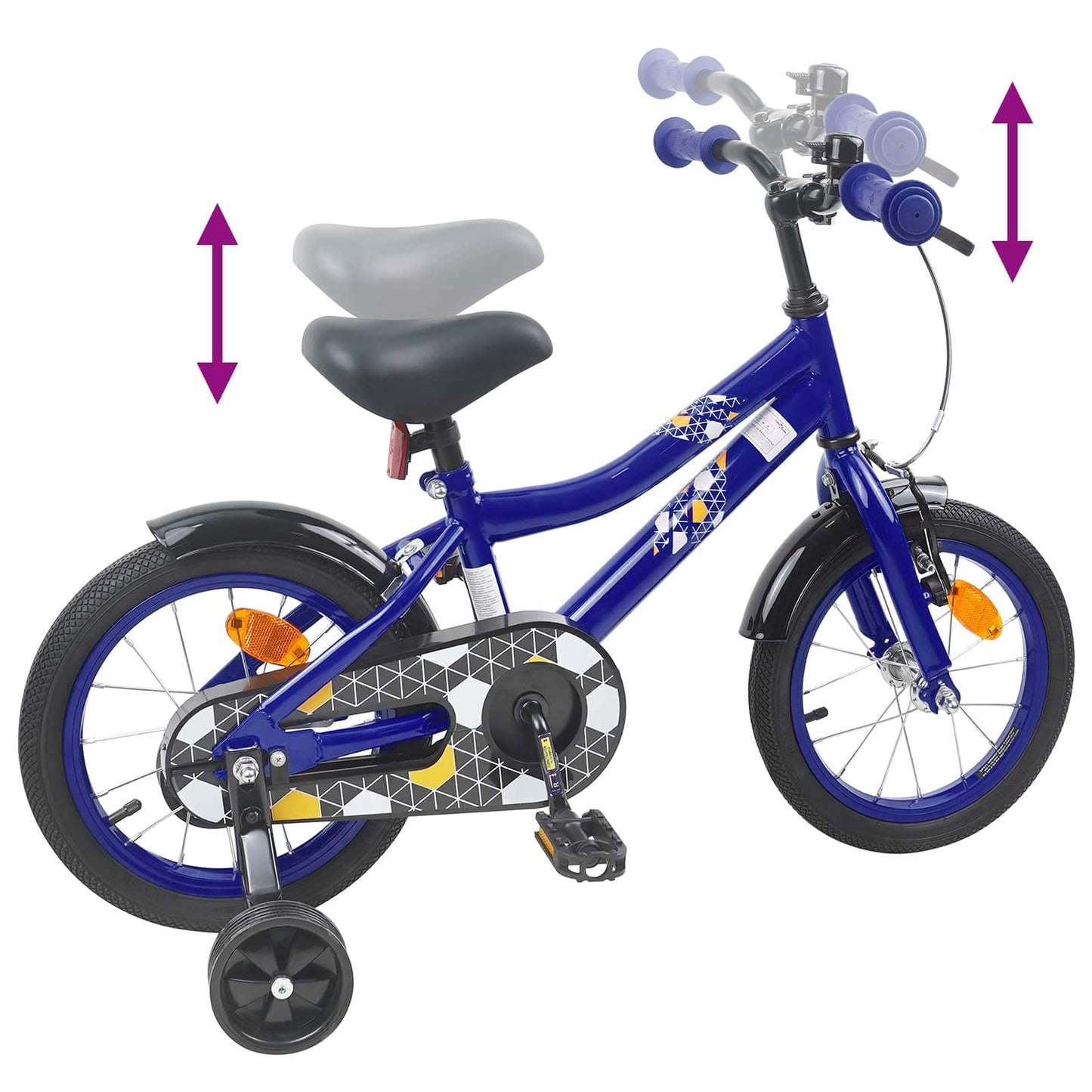 Børnecykel 14 tommer anbefalet til 3-5 år gammel Mørk blå