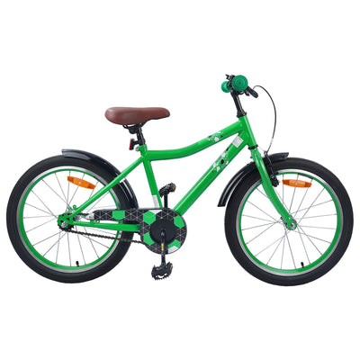 Børnecykel 18 tommer til 5-7 år gammel Grøn