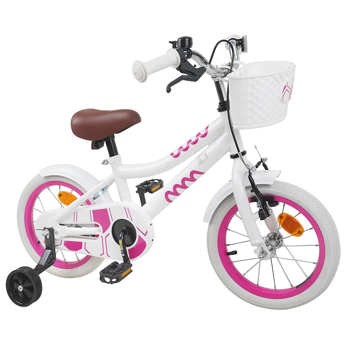 Børnecykel 16 tommer til 4-6 år gamle Hvid