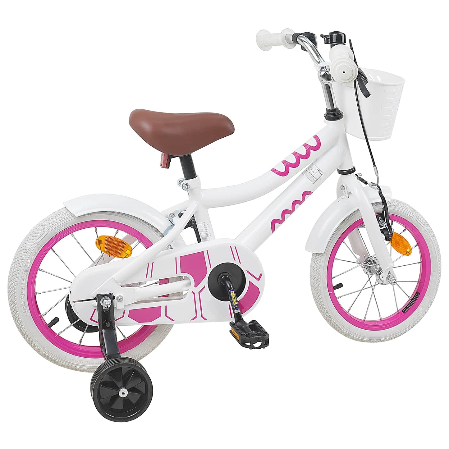 Børnecykel 16 tommer til 4-6 år gamle Hvid