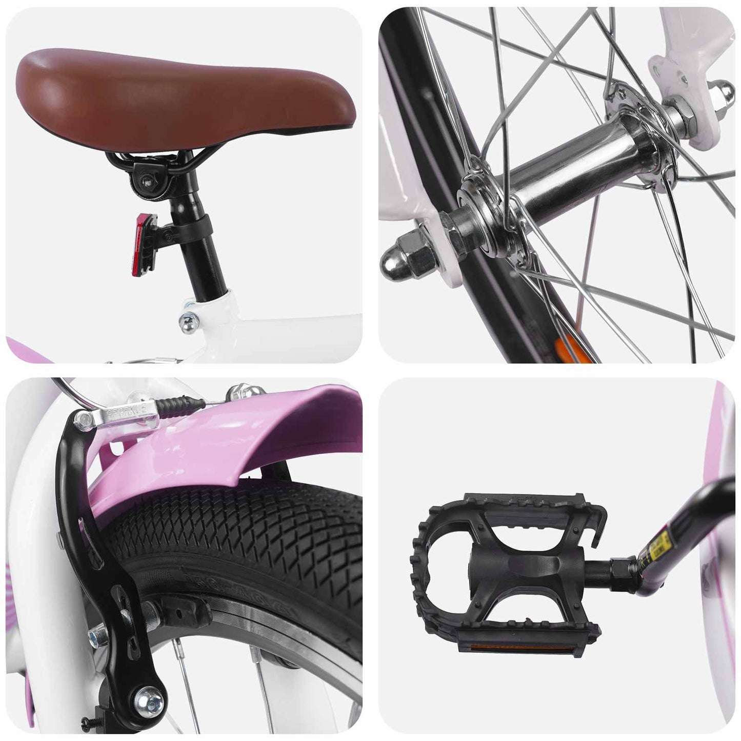 Børnecykel 20 tommer til børn i alderen 6-11 år Lys pink