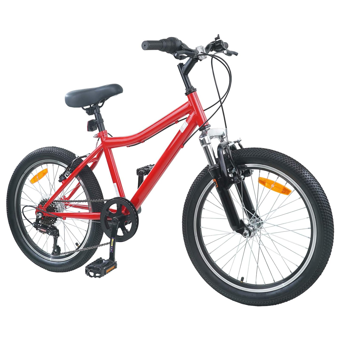 Børnecykel 20 tommer 6-Speed til børn i alderen 6-11 år Rød