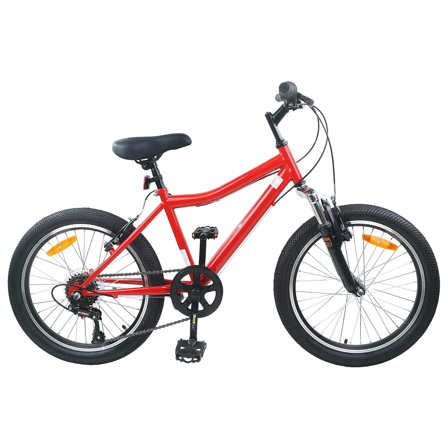 Børnecykel 20 tommer 6-Speed til børn i alderen 6-11 år Rød
