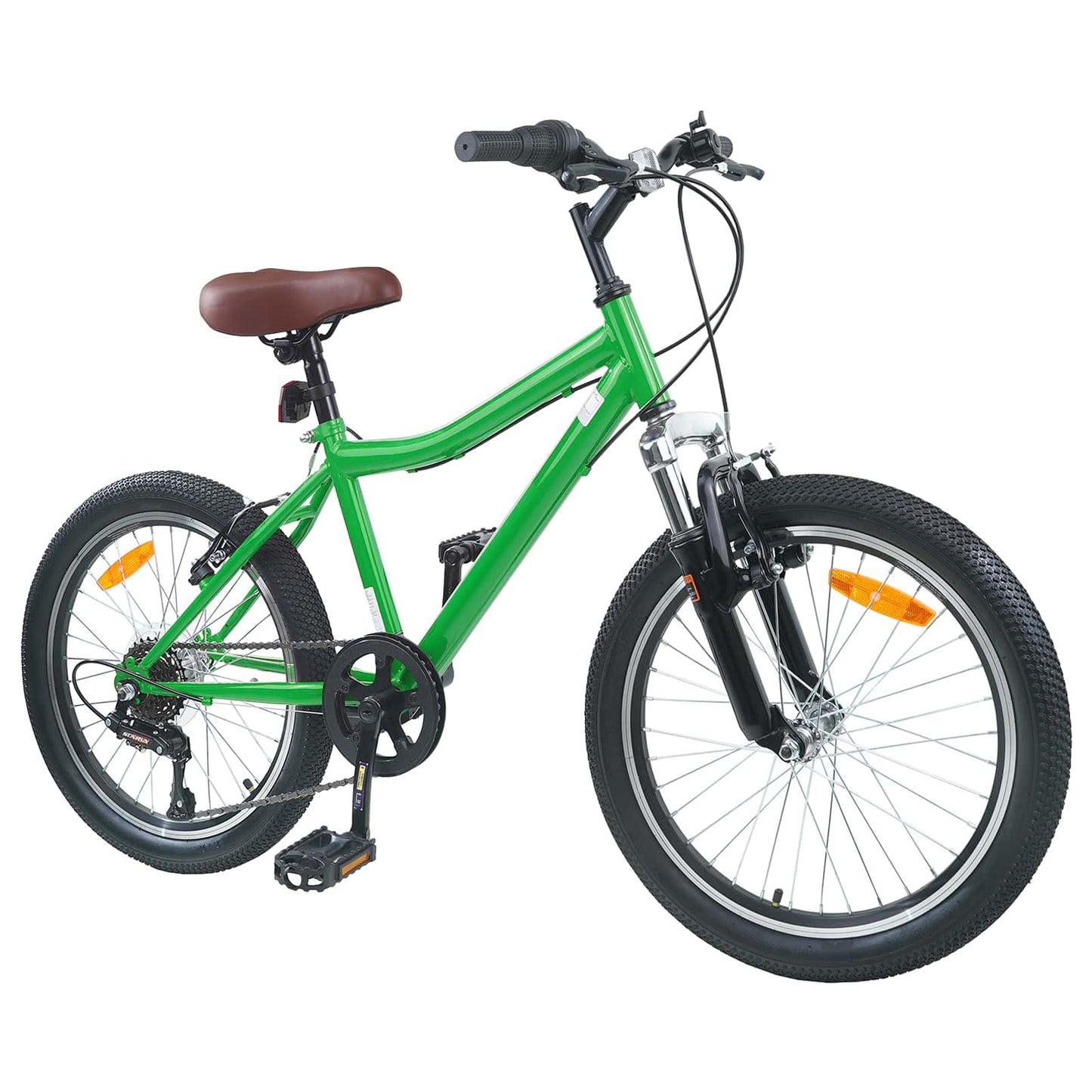 Børnecykel 20 tommer 6-Speed til børn i alderen 6-11 år Grøn
