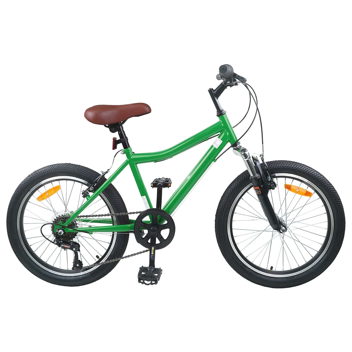 Børnecykel 20 tommer 6-Speed til børn i alderen 6-11 år Grøn