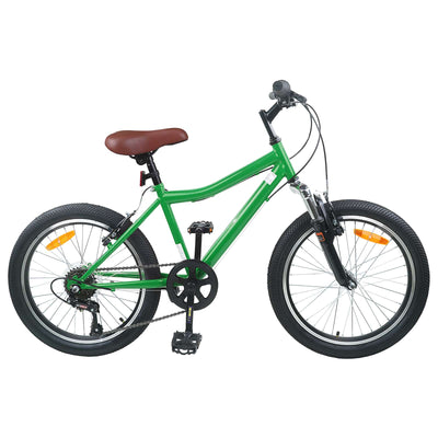 Børnecykel 20 tommer 6-Speed til børn i alderen 6-11 år Grøn