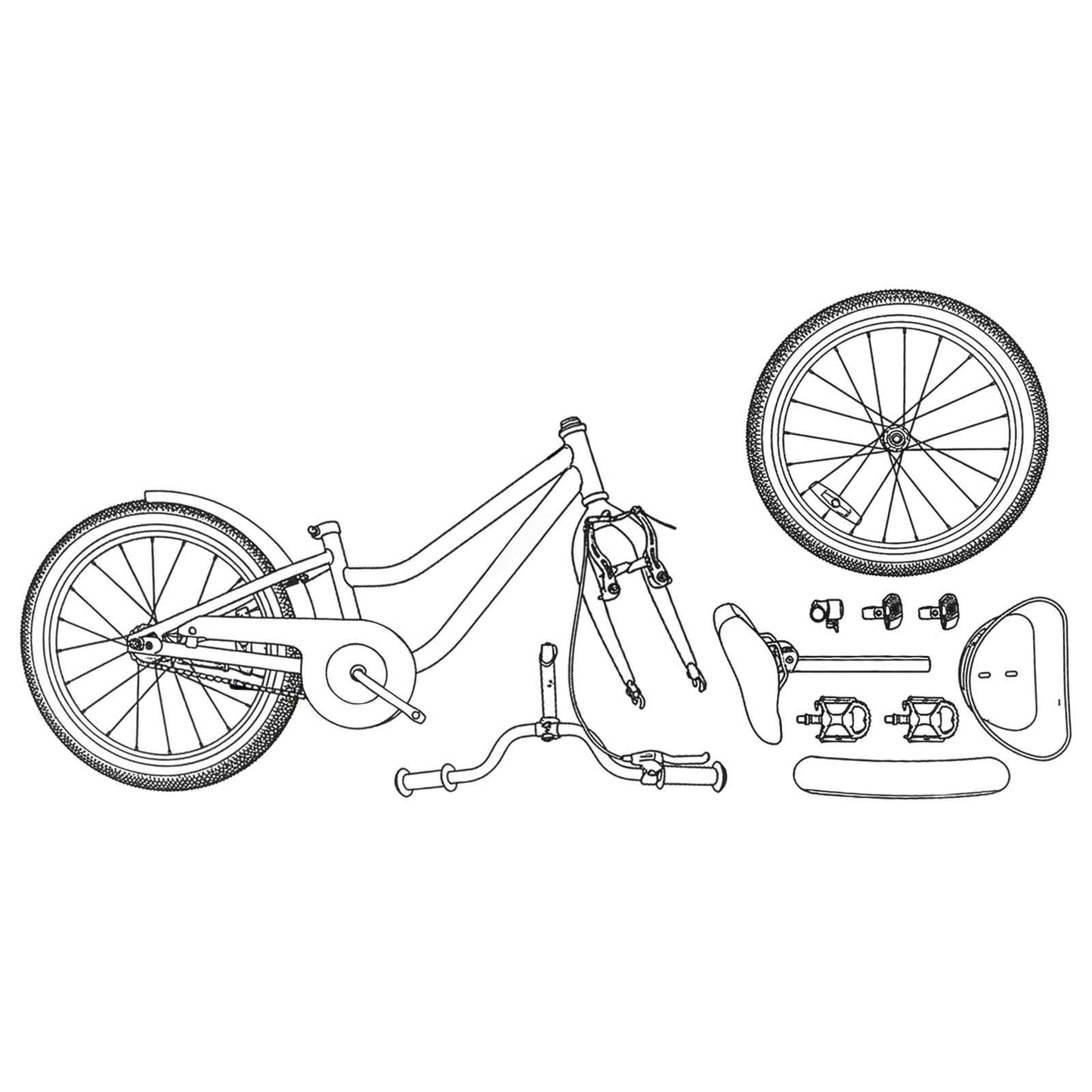 Børnecykel 18 tommer til 5-7 år gammel Lys pink