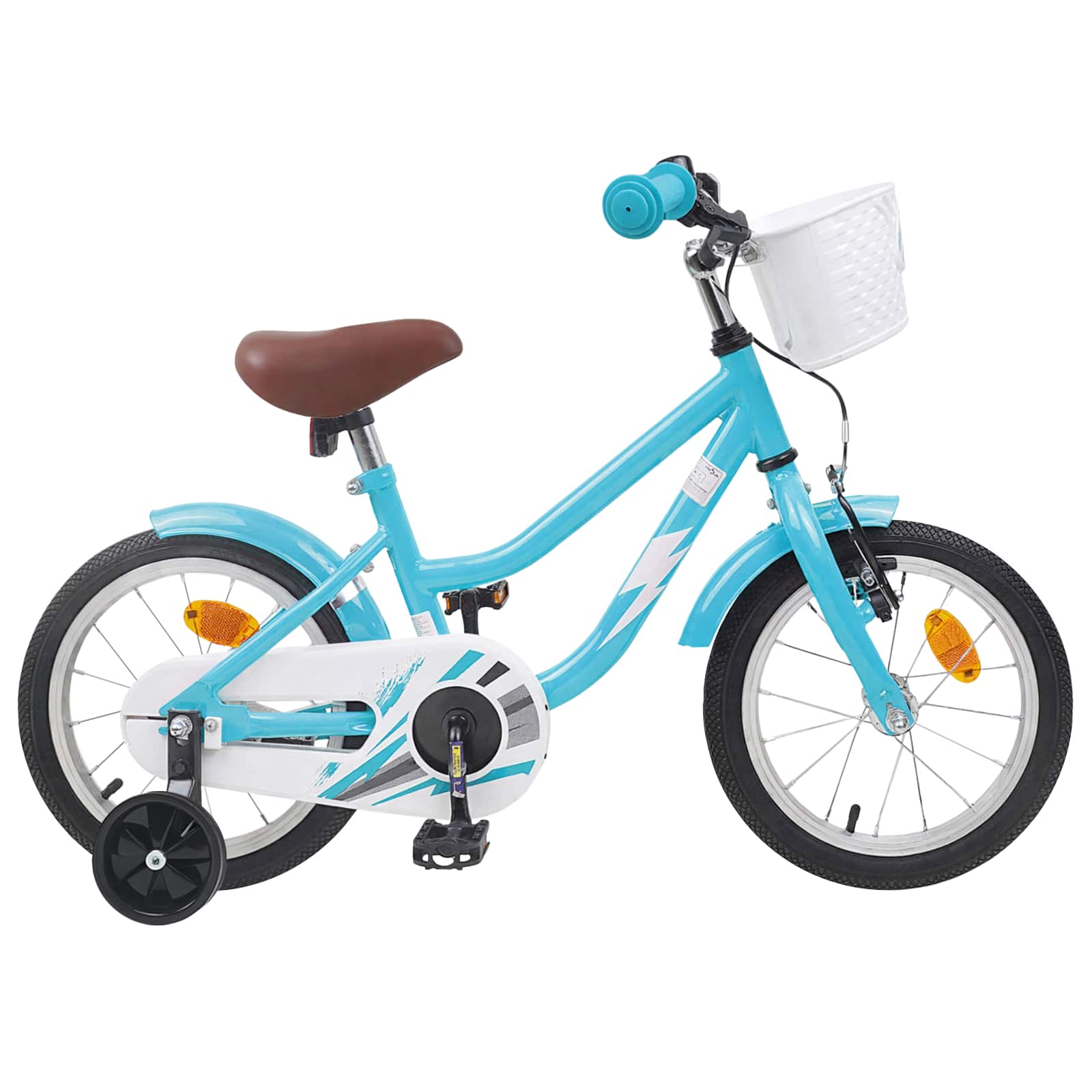 Børnecykel 14 tommer anbefalet til 3-5 år gammel Lyseblå billede