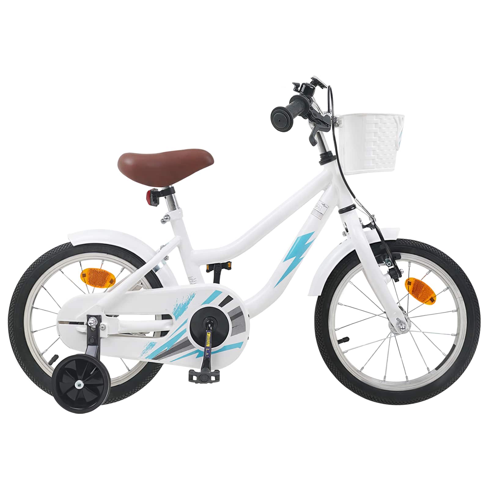 Børnecykel 14 tommer anbefalet til 3-5 år gammel Hvid billede