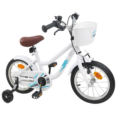 Børnecykel 16 tommer til 4-6 år gamle Hvid