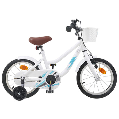 Børnecykel 16 tommer til 4-6 år gamle Hvid