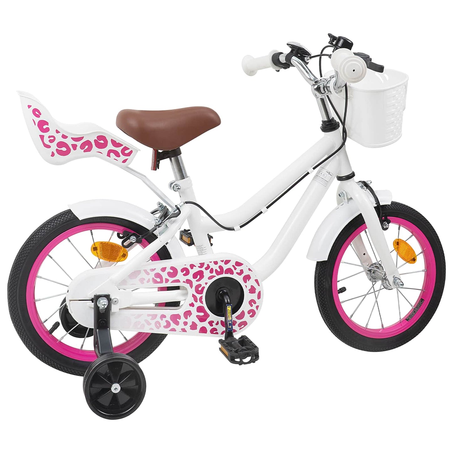 Børnecykel 14 tommer anbefalet til 3-5 år gammel Hvid
