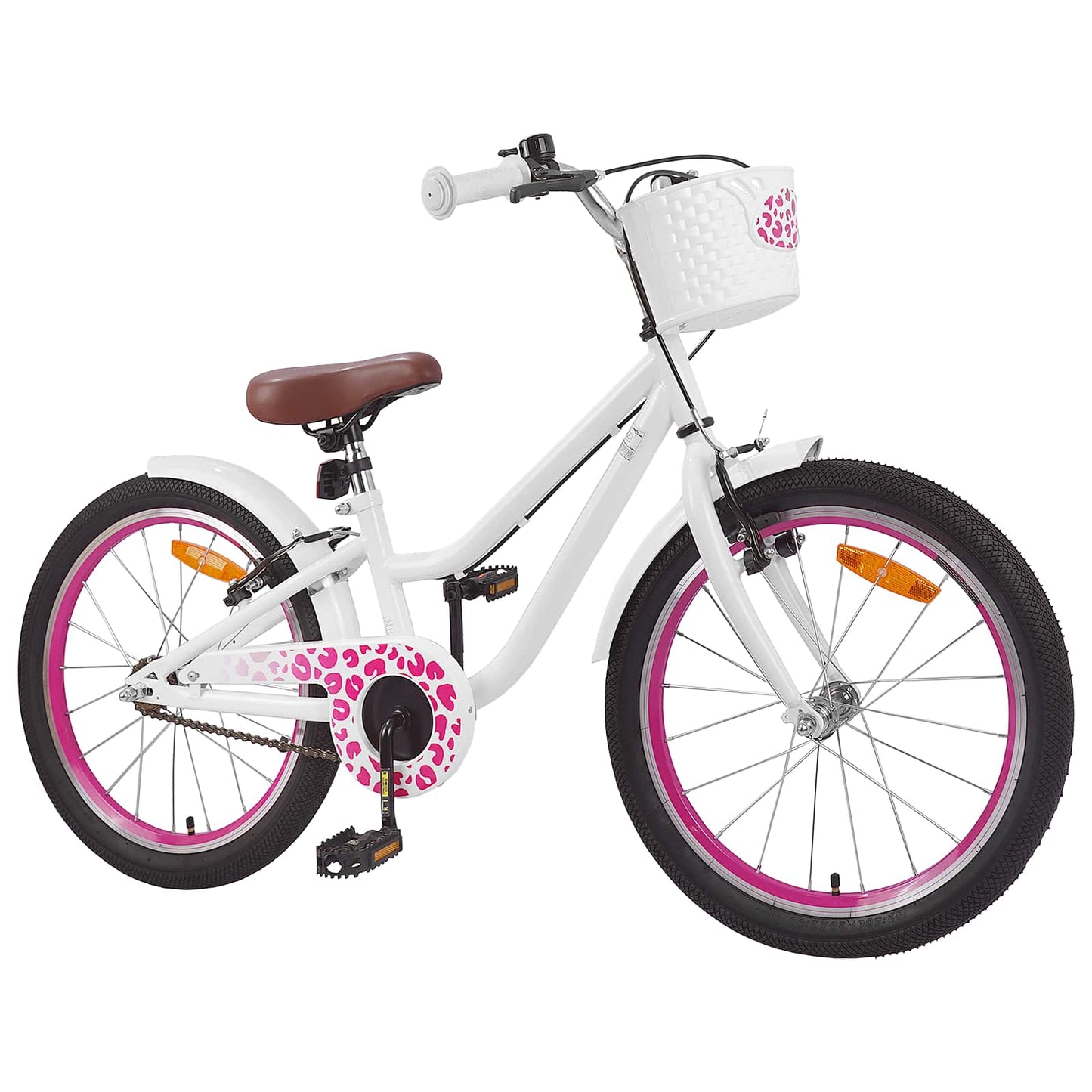 Børnecykel Med Trænehjul 18 tommer til 5-7 år gammel Hvid