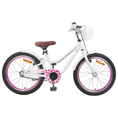 Børnecykel 20 tommer til børn i alderen 6-11 år Hvid
