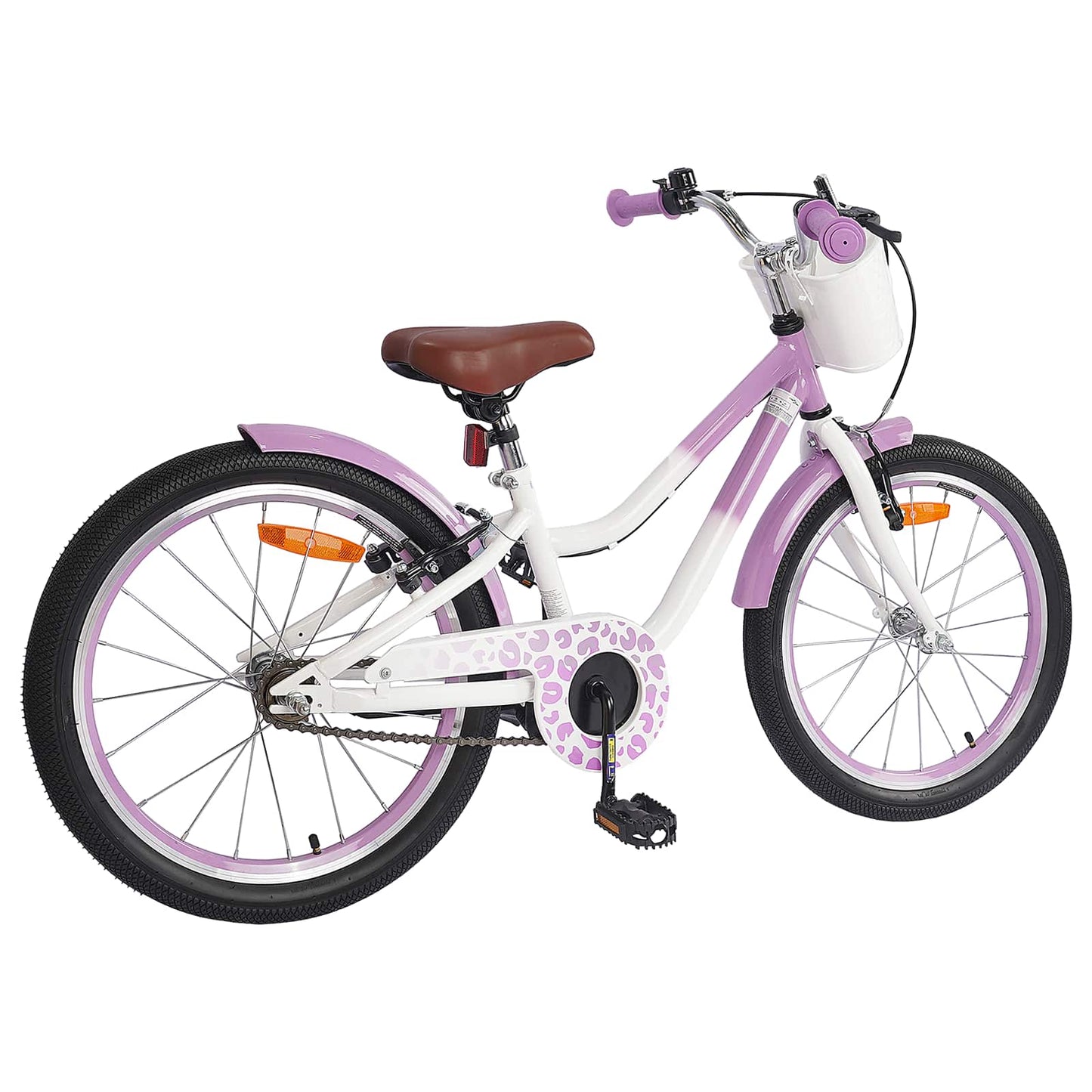 Børnecykel Med Trænehjul 18 tommer til 5-7 år gammel Lilla