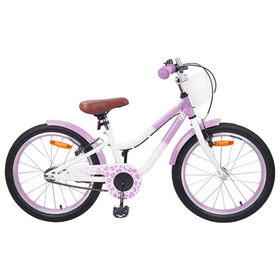Børnecykel Med Trænehjul 18 tommer til 5-7 år gammel Lilla