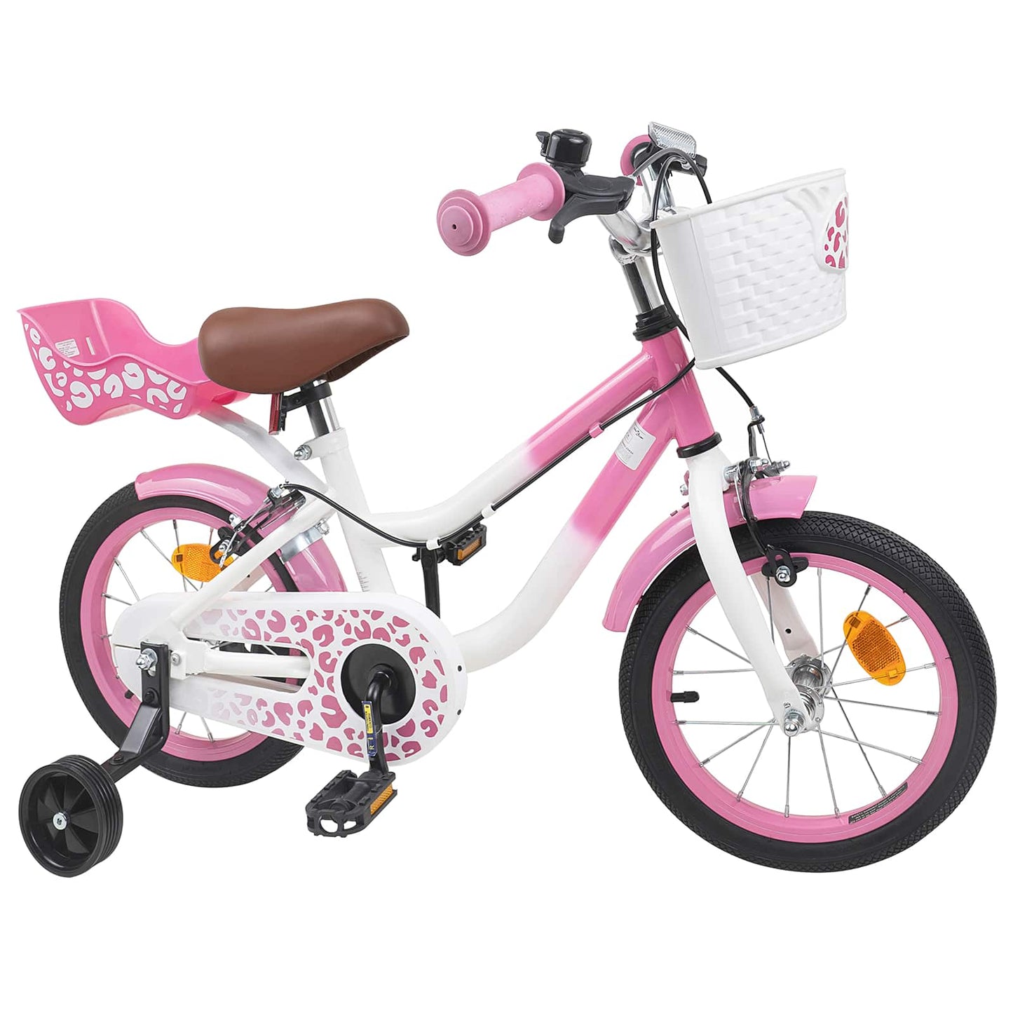 Børnecykel Med Trænehjul 12 tommer til 2-4 år gamle Lys pink