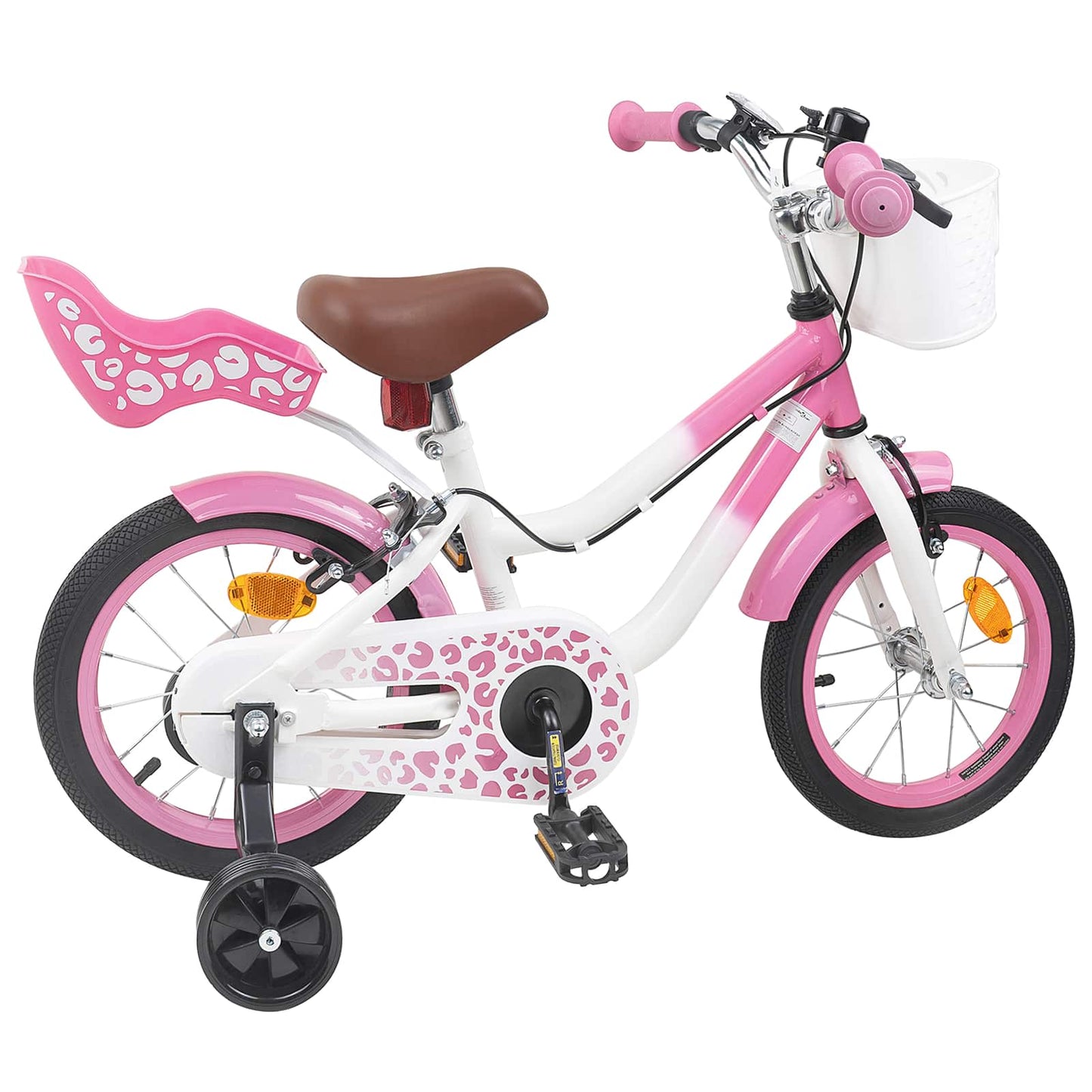 Børnecykel Med Trænehjul 12 tommer til 2-4 år gamle Lys pink