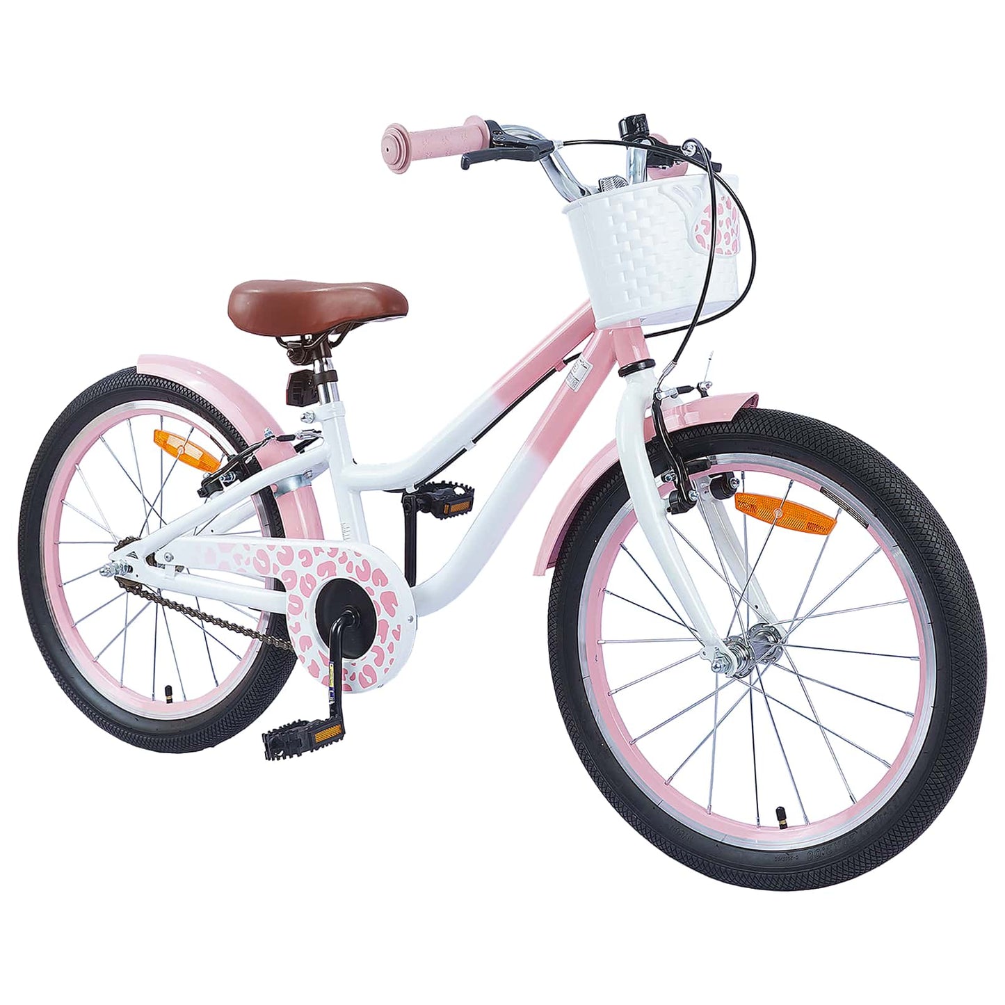 Børnecykel Med Trænehjul 18 tommer til 5-7 år gammel Lys pink