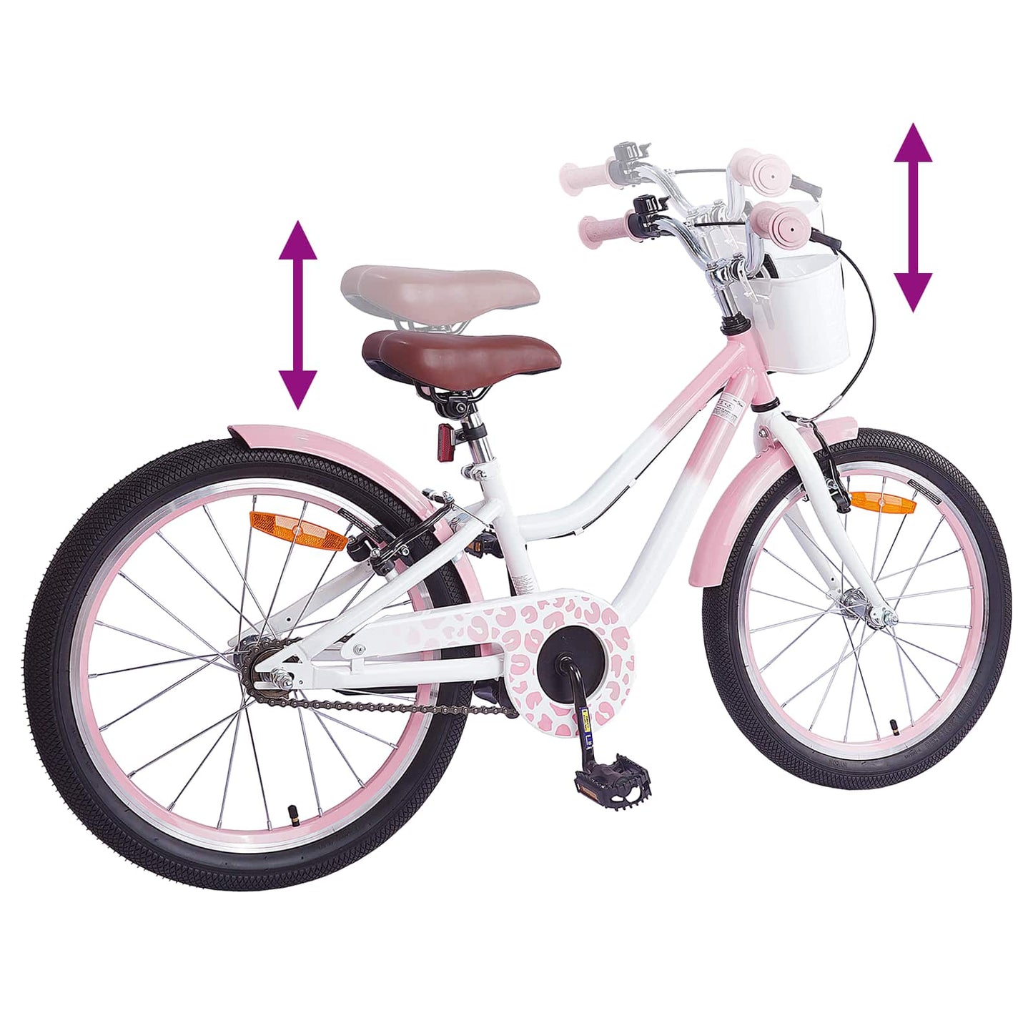 Børnecykel Med Trænehjul 18 tommer til 5-7 år gammel Lys pink