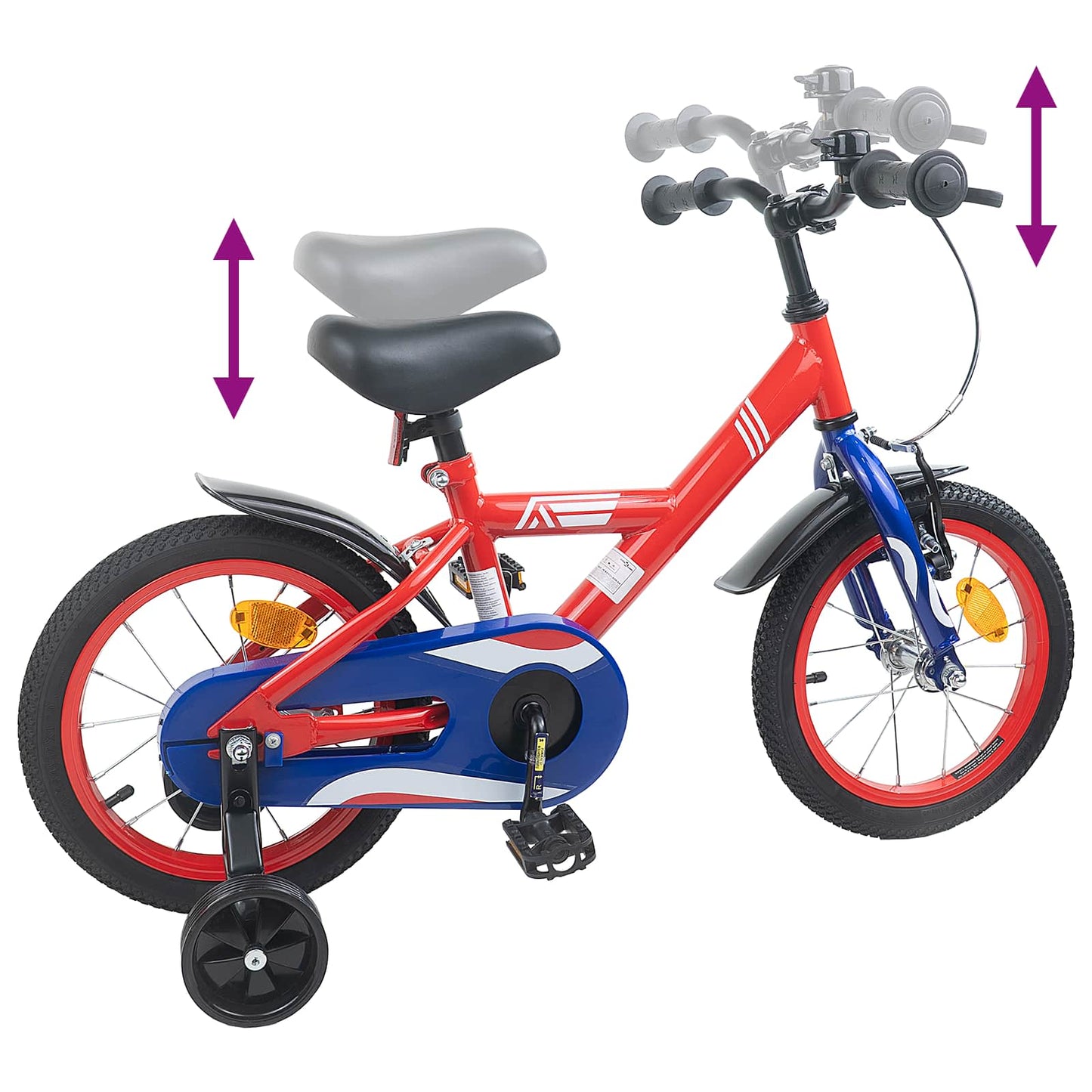 Børnecykel 16 tommer til 4-6 år gamle Rød