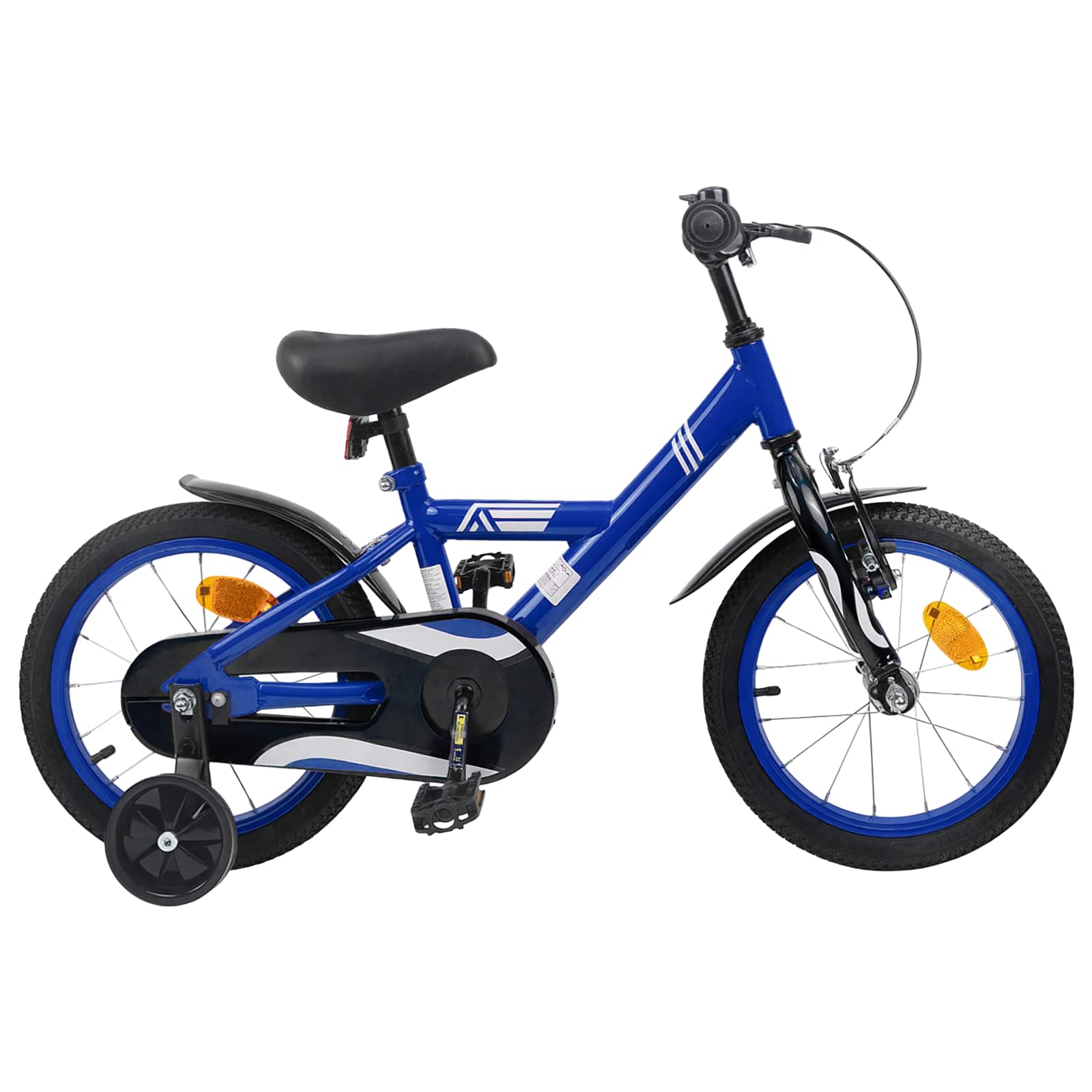 Børnecykel 14 tommer anbefalet til 3-5 år gammel Mørk blå billede