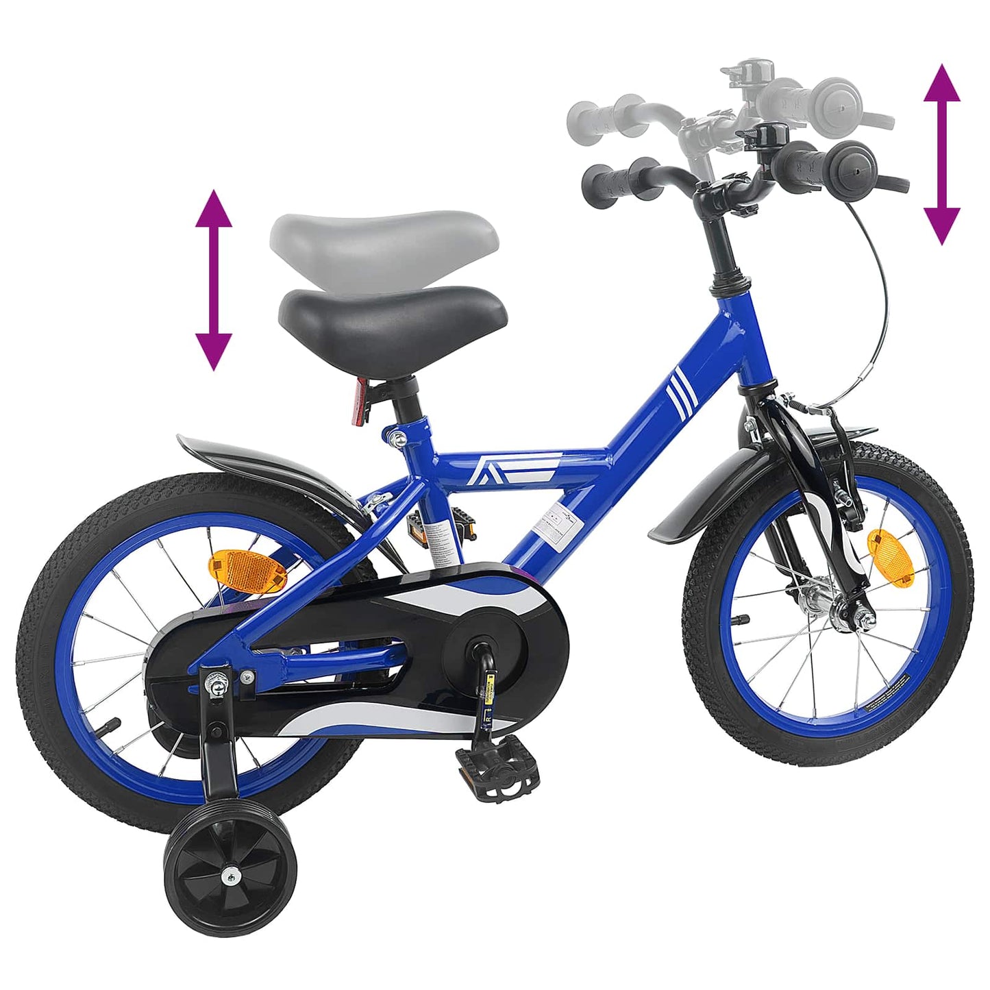 Børnecykel 16 tommer til 4-6 år gamle Mørk blå