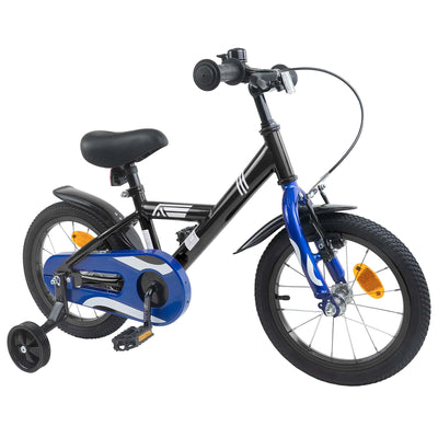 Børnecykel 14 tommer anbefalet til 3-5 år gammel Sort