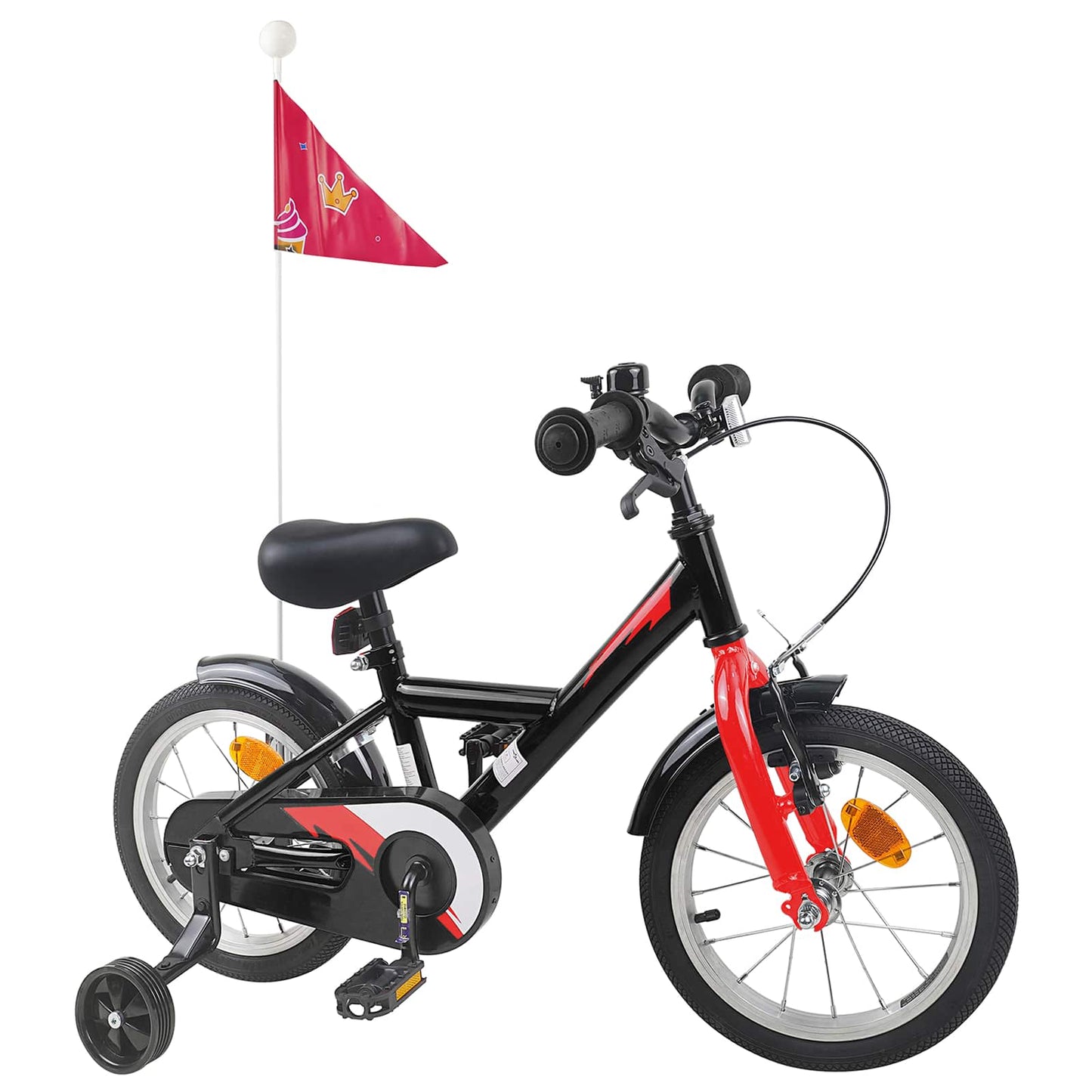 Børnecykel 16 tommer til 4-6 år gamle Sort