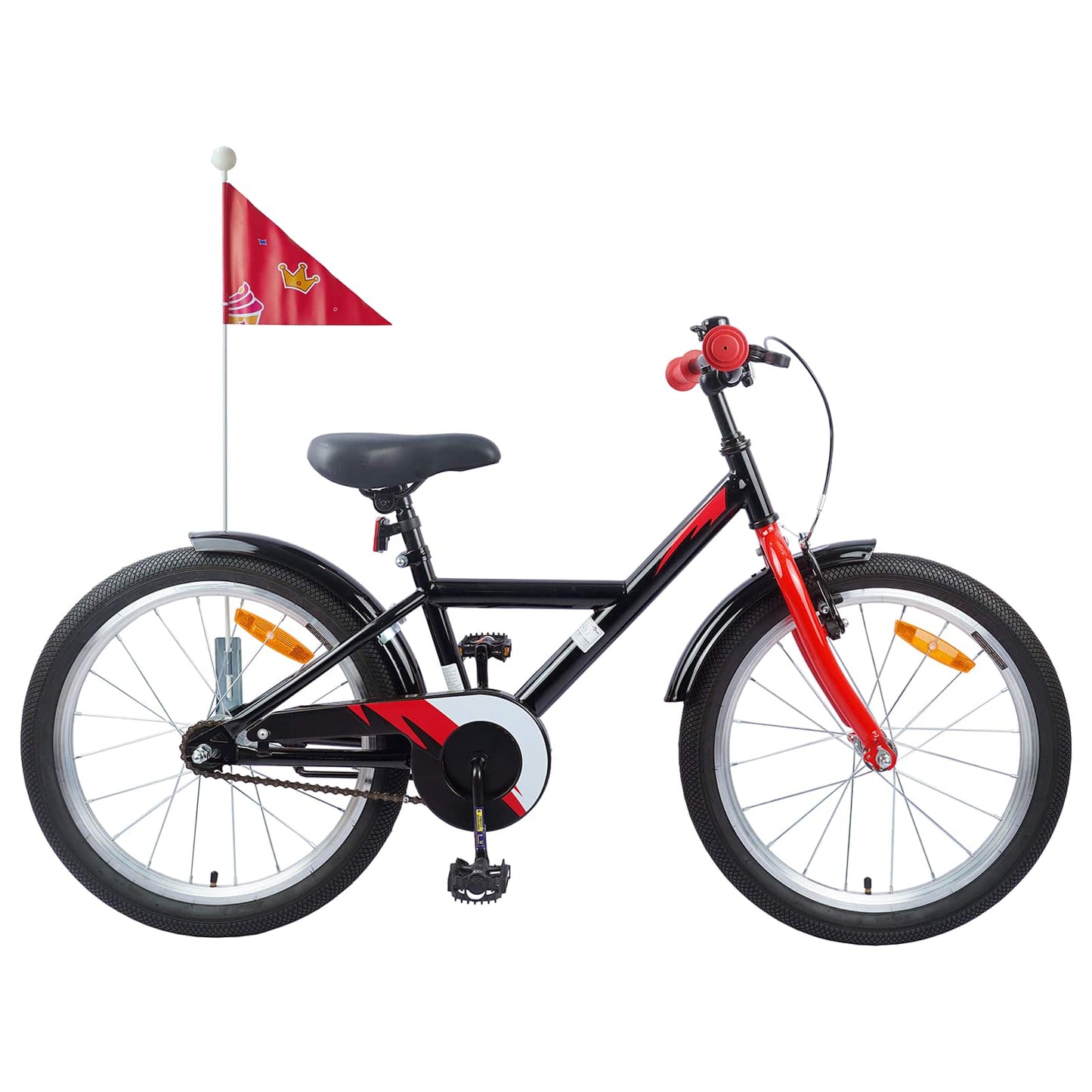 Børnecykel 20 tommer til børn i alderen 6-11 år Sort
