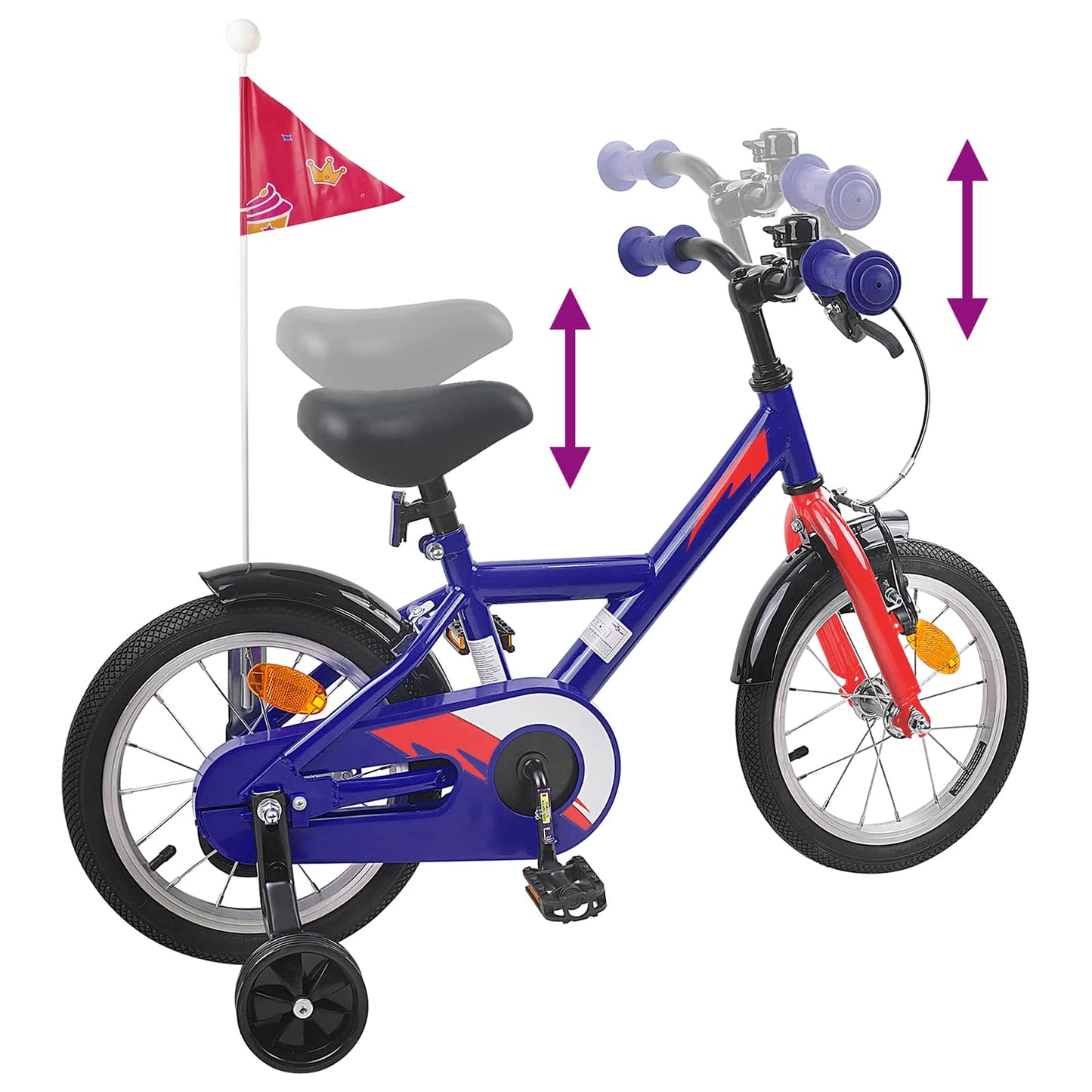 Børnecykel 12 tommer til 2-4 år gamle Mørk blå